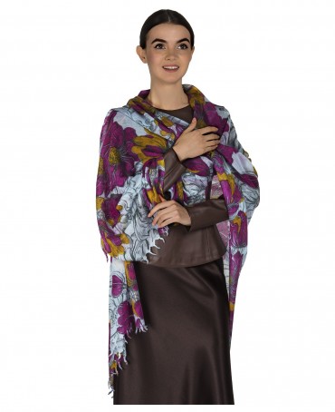 Палантин Женский W40-FLEUR.LINEARE/PURPLE